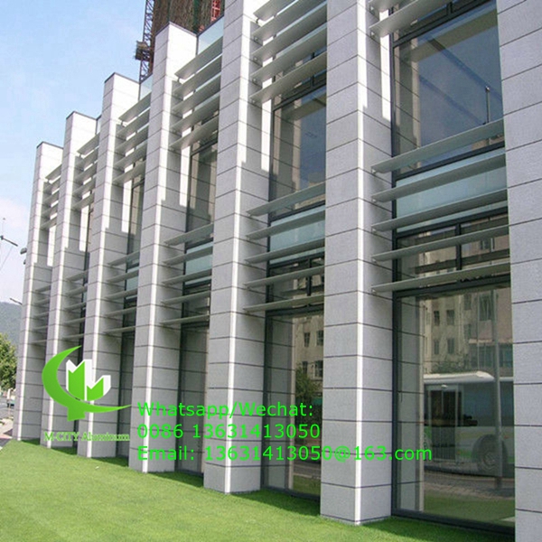 aerofoil aluminum sun louvers for building exterior 400mm