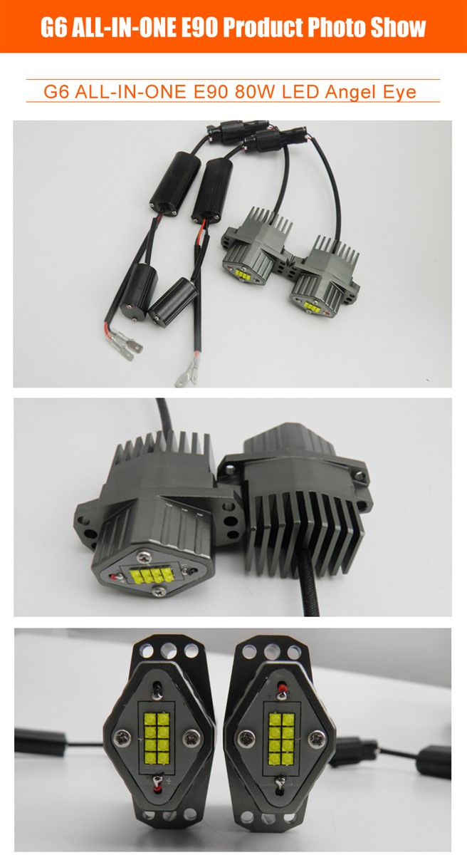 Factory Wholesale Brightness 1200LM Canbus 80W Angel Eye Halo Light Bulbs For BMW E90 E90LCI