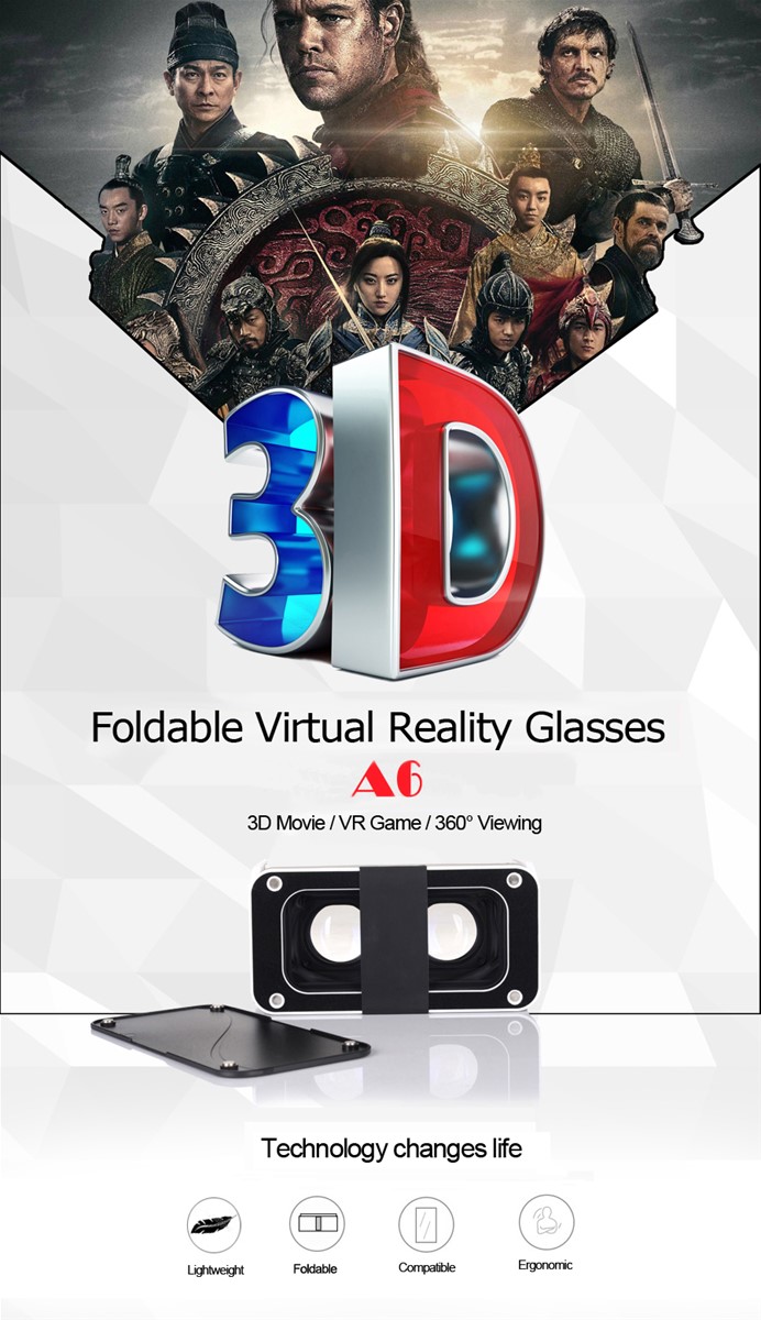 2017 Hot Selling Product Vr Box 3d Glasses Vr 3d Vr Headset