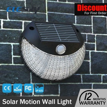 2017 new waterproof motion sensor factory price solar wall light