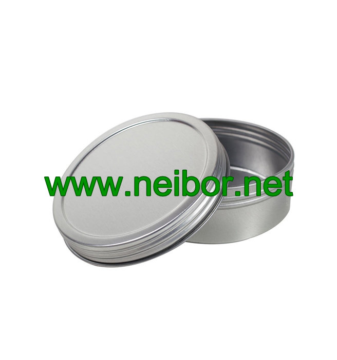 4oz120grams Silver Plain Seamless Round Candle Tin Container with Twist Cap