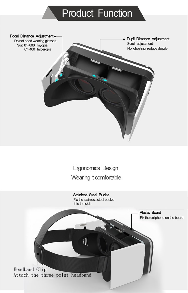2017 Hot Selling Product Vr Box 3d Glasses Vr 3d Vr Headset