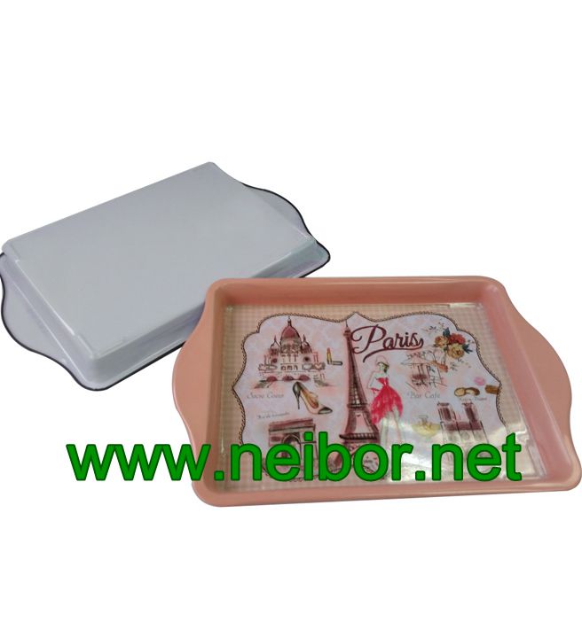 Bar use or beer promotional use large round metal tin serving tray