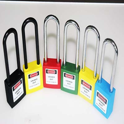 Colorful safety Long steel nylon shackle Xenoy padlock