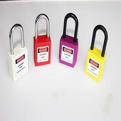 Colorful padlocks with PA body and 38mm Steel nylon shackle