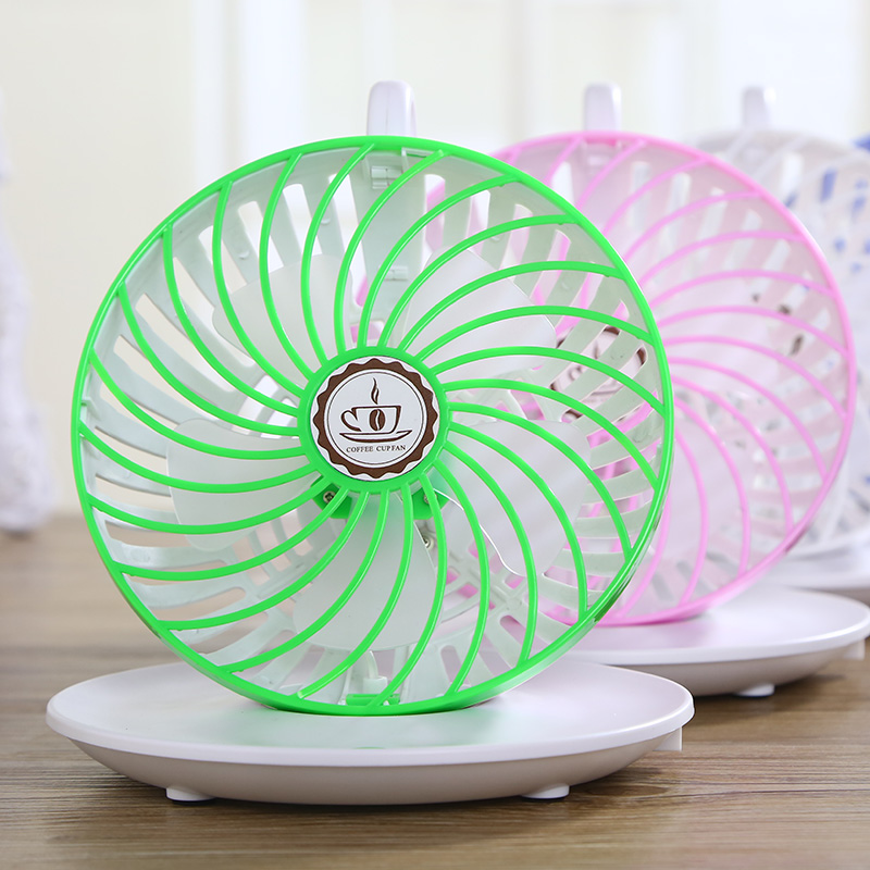 USB mini fan desk fan for desktop coffee cup shape usb fan