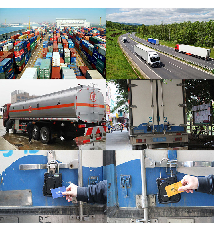Remote control GPS tracking padlock for containervehicle use