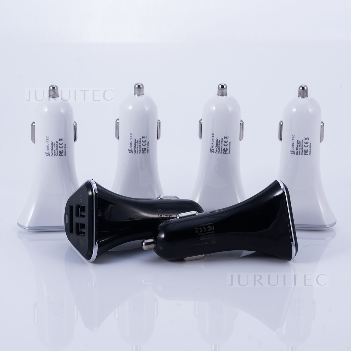 3 Ports Triangle Shape USB Car Charger 52A For Mobile Phone Tablet and Latop