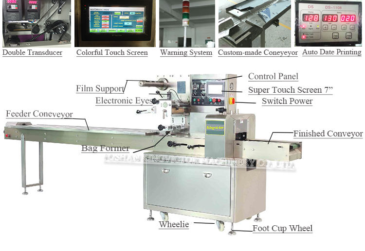 Pillow Type Warring Machine for Bread Automatic Packing Machine