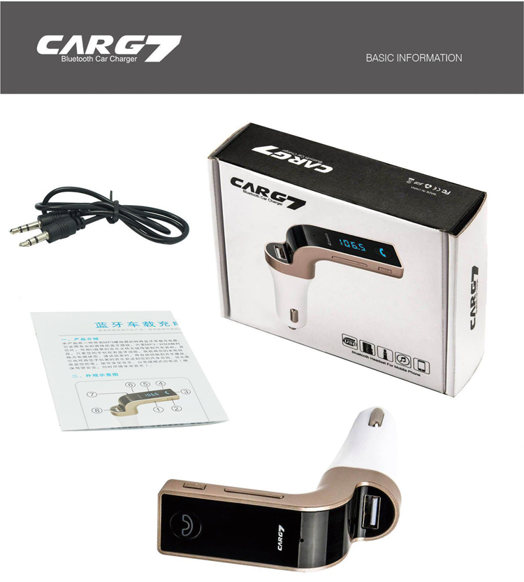 Factory Price ABS Black V30 5V 21A USB Car FM Transmitter G7 Bluetooth MP3 Player Factory Price ABS Black V30 5V 21A USB Car FM Transmitter G7 Bluetooth MP3 Player