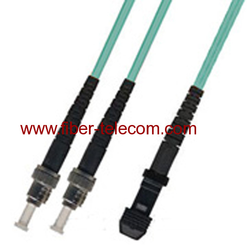 STMTRJ Multi Mode OM3 Duplex AQUA Fiber Optic Patch Cord