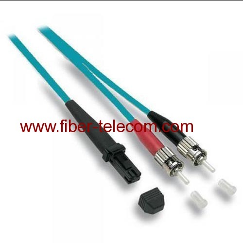 STMTRJ Multi Mode OM3 Duplex AQUA Fiber Optic Patch Cord