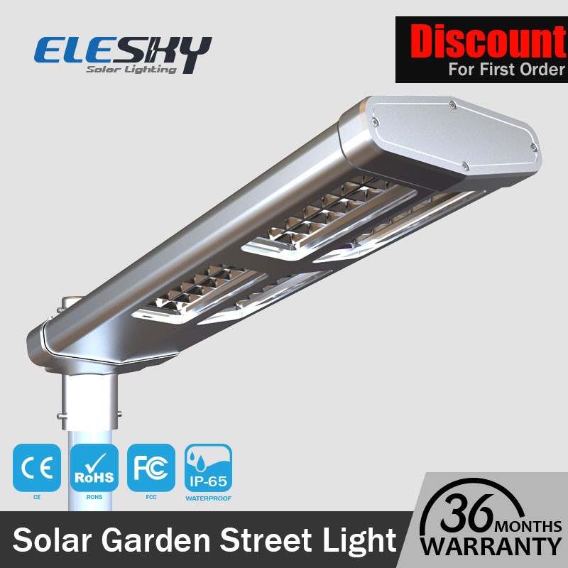 Modern design waterproof IP65 integrated fixture solar street light 20W with CE FCC RoHS