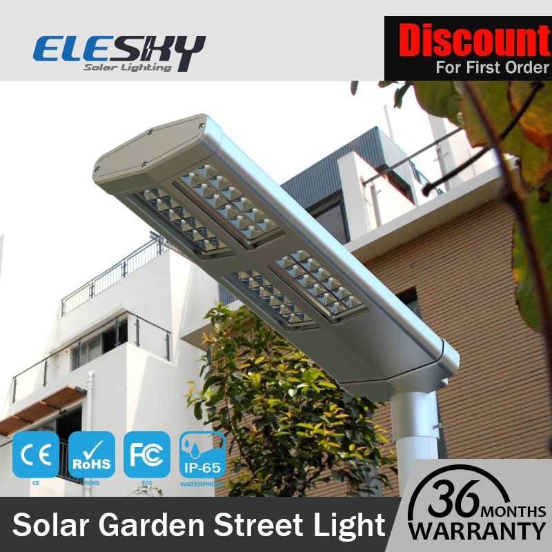 Modern design waterproof IP65 integrated fixture solar street light 20W with CE FCC RoHS