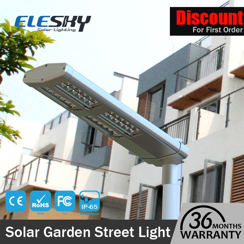 Modern design waterproof IP65 integrated fixture solar street light 20W with CE FCC RoHS