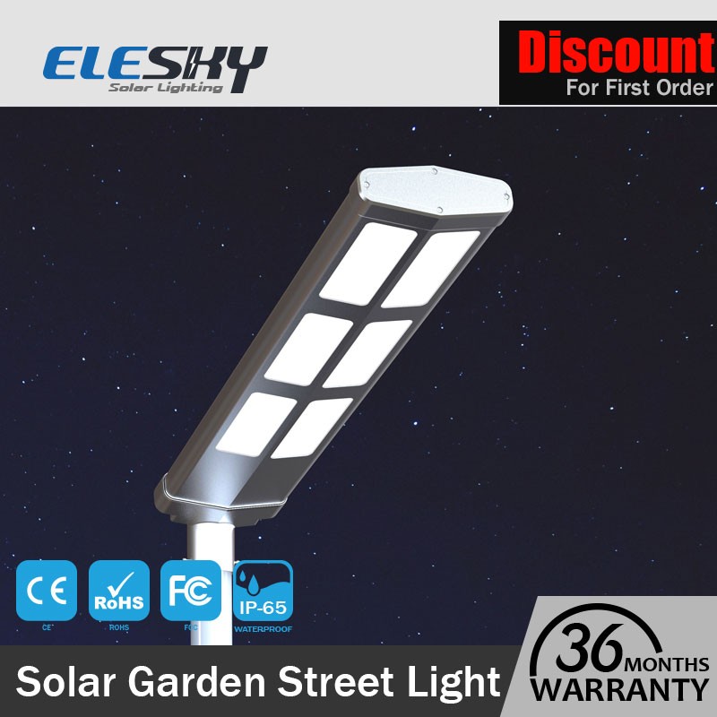 Hot sale motion sensor outdoor waterproof rainproof LED street light with lithium battery