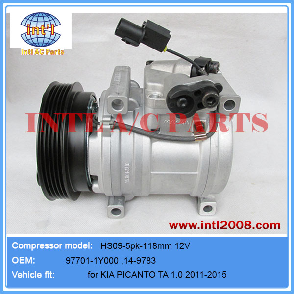 AC Compressor HS09 for Hyundai i10 20112015 977010X300