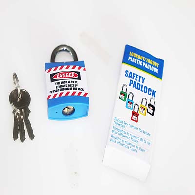 ABS Safety Mini Jacket Padlock with Chrome Plating Process