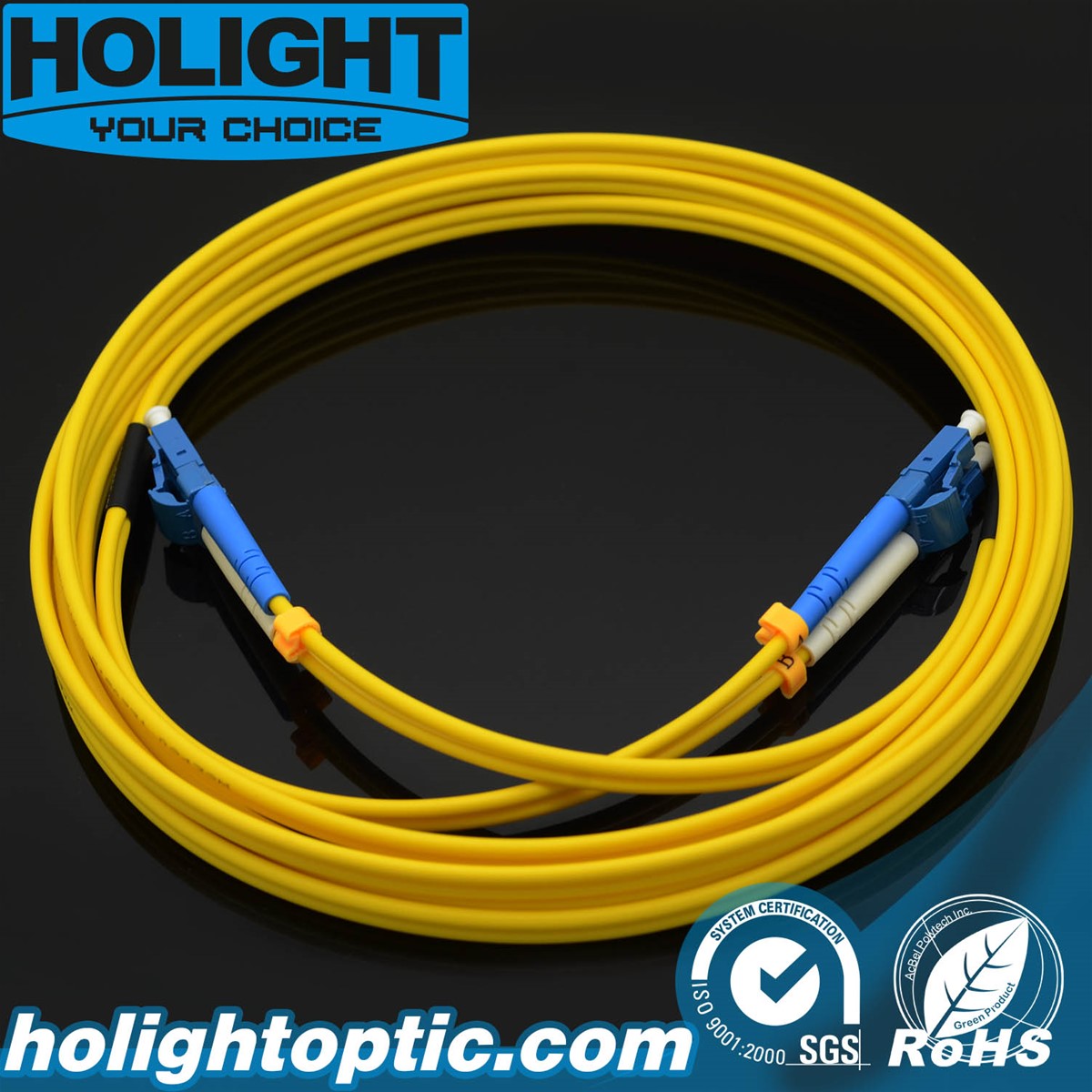 Optical Patch Cord LC to LC Duplex Sm Yellow