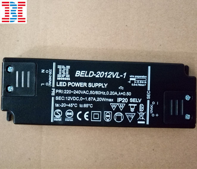 20W12V Black Super Thin LED Driver