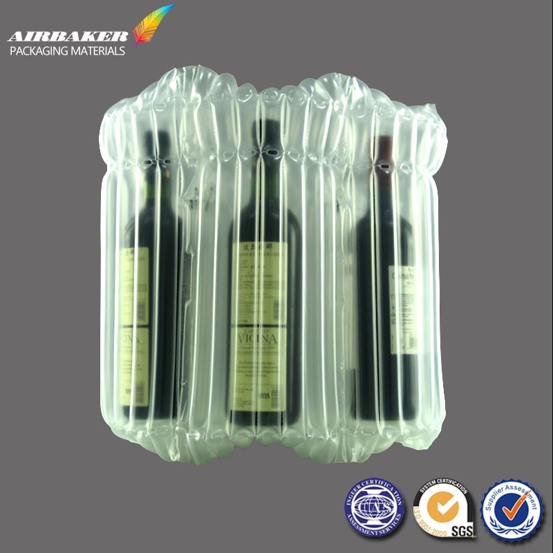 Red Wine Bottle Inflatable Packaging Bag Style Newest Design Air Bubble Bags