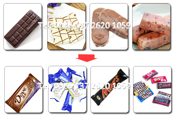 Horizontal Pillow Form Chocolate bar packaging machine