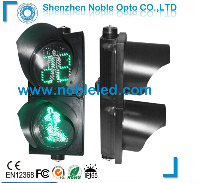 Warehouse 200mm Pedestrian Traffic Signal Light With countdown timer