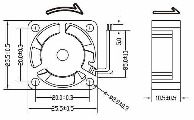 5v 12v 25mmx25mmx10mm brushless dc cooling fan from China