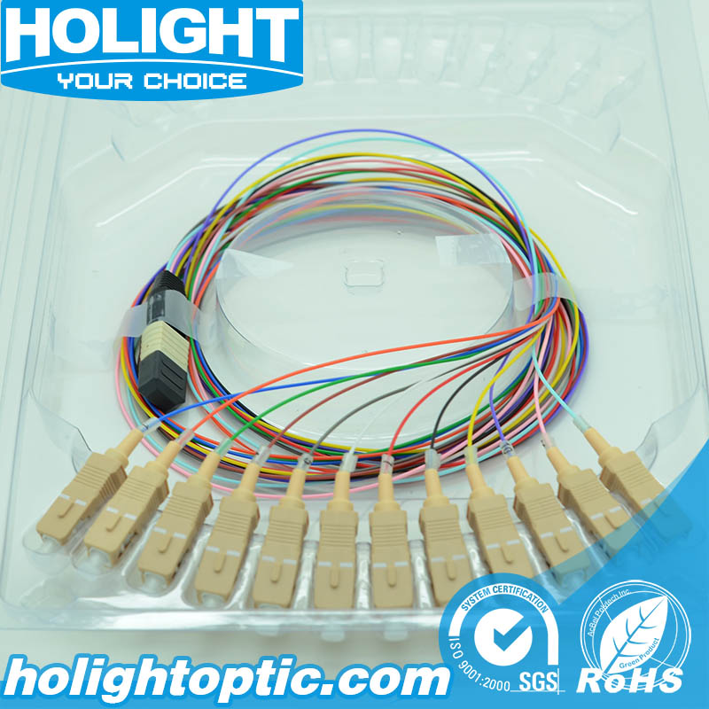 Fiber Optic Pigtail Sc Simplex Multimode 12 Colors 