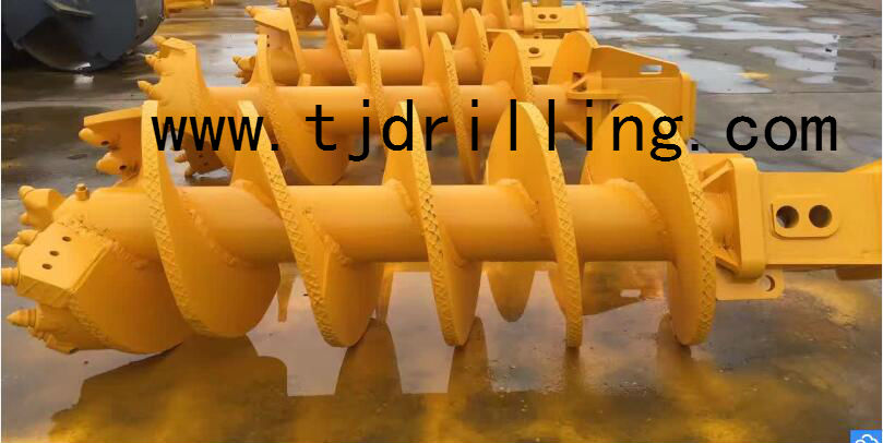double cut Rock auger with collar plate