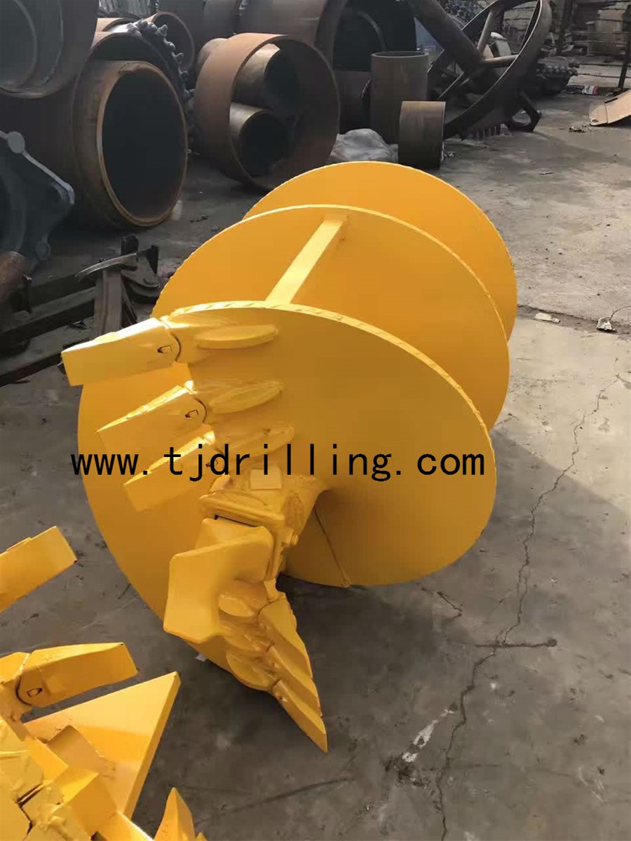 double cut drilling auger for soil