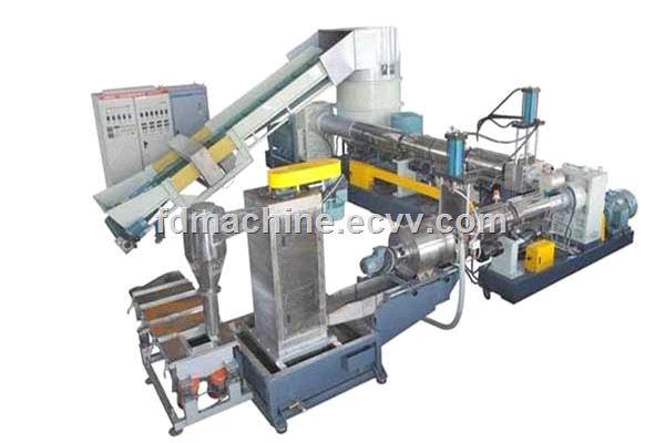Two stage waterring PE granulation line with aggregator