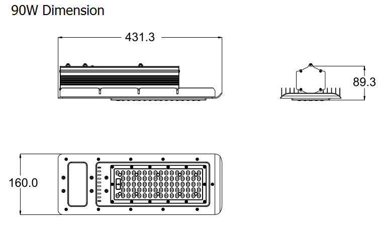 Daylighting DLLLD007 5 Year Warranty 90w LED Street Light