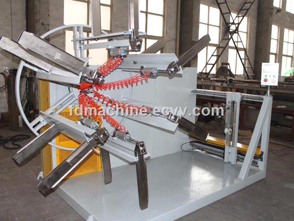 Adjustable speed corrugated pipewinder production line