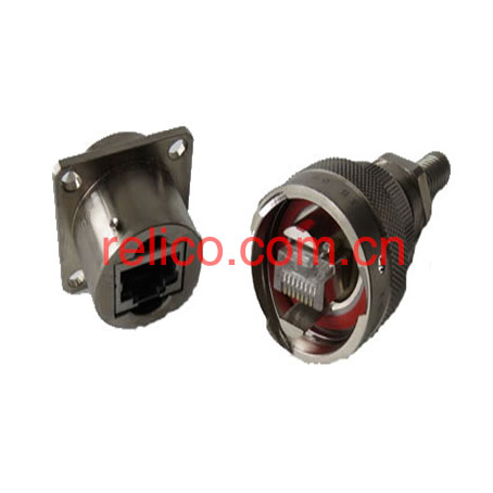 EFJ Ethernet RJ45 USB Metal Connector Bayonet Plug and Socket