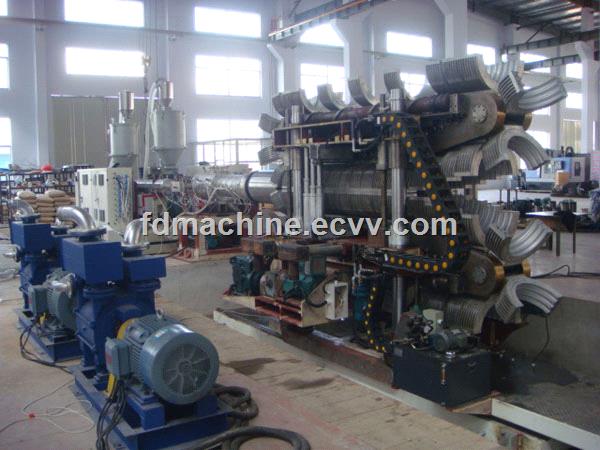 High speed corrugated pipe production line