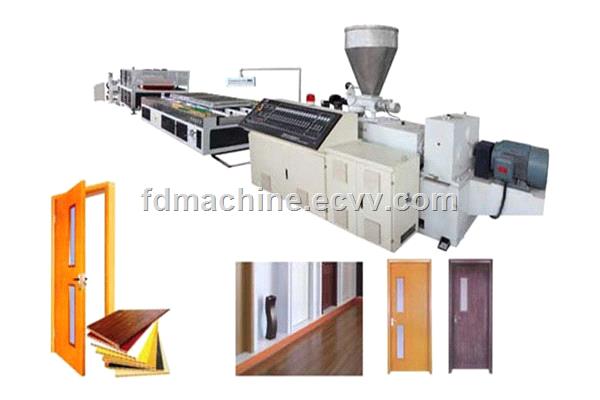 High output for panels WPC extrusion line