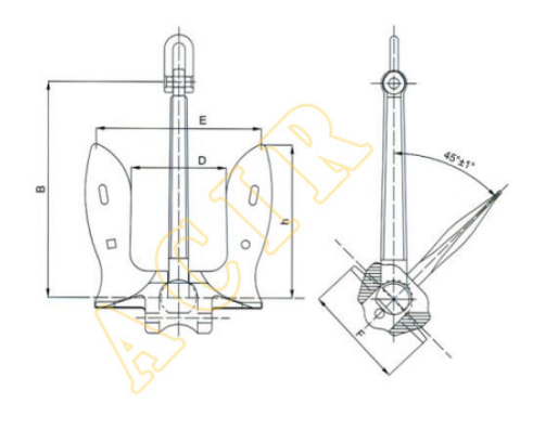 U SNavy Stockless Anchor