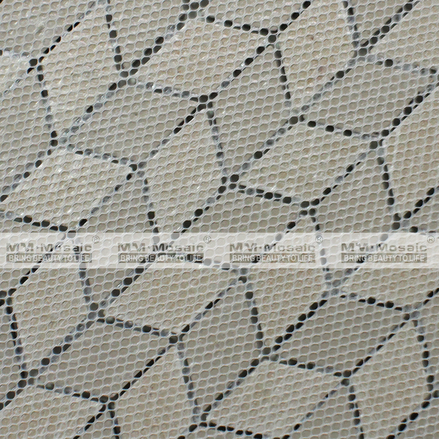 Chinese supplier white blackwhite rhombus ceramic mosaic wall tiles backsplash