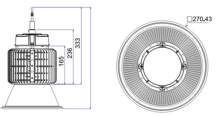 5 years warranty 22000lm Meanwell driver 200w led highbay light