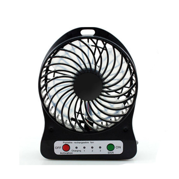 Portable desktop mini travel USB fan with 18650 battery