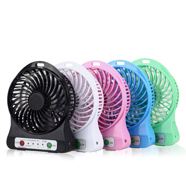 Portable desktop mini travel USB fan with 18650 battery
