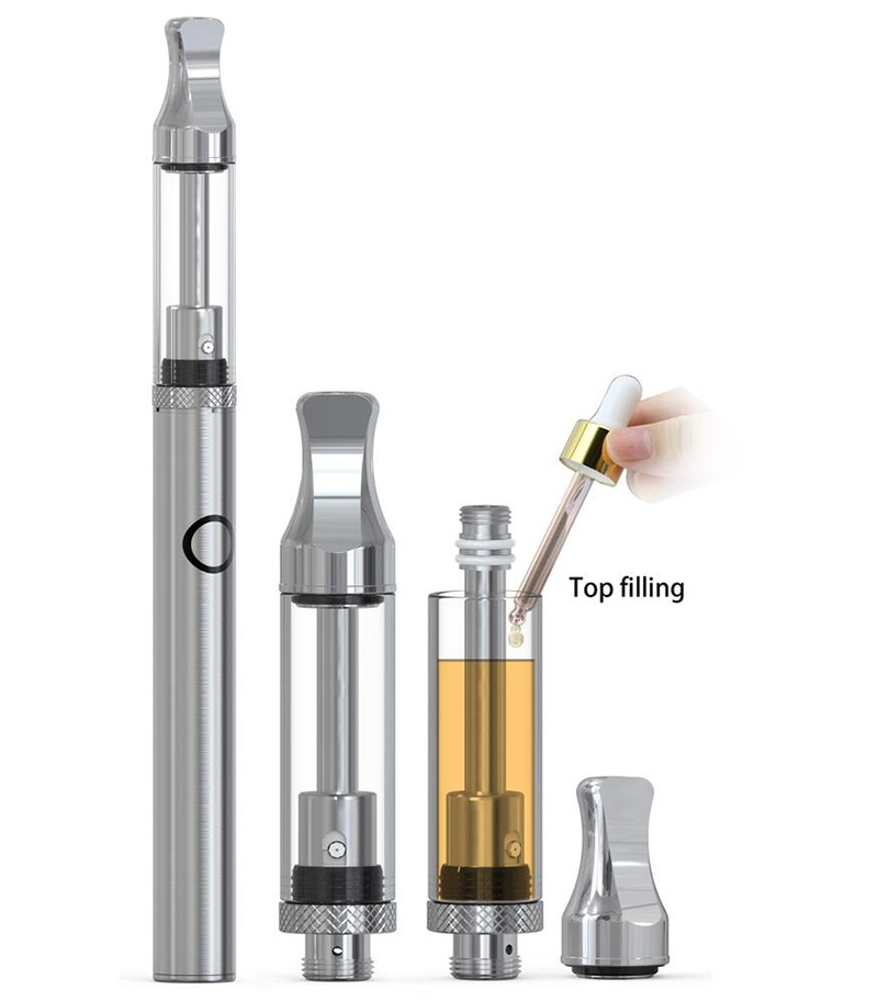 electronic cigarette evod 05ml capacity atomizer ceramic heating Top fill CBD vaporizer pen premium starter Kit