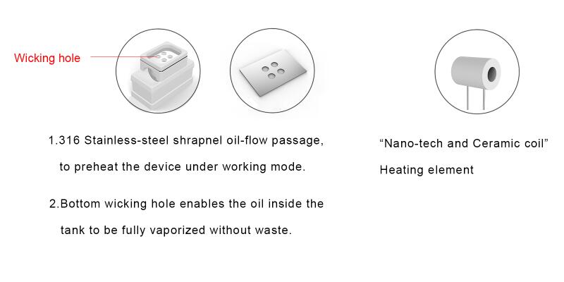 Electronic Cigarette Vapor VHIGH Ultrathin CBD Oil ceramic Vaporizer Magnetic suction atomizer Vape kit
