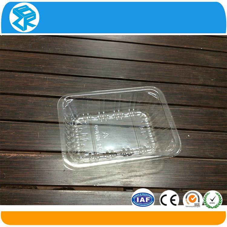 Clear disposable packaging PET plastic food fruit tray