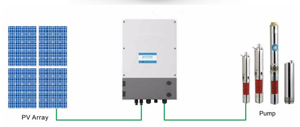 Solar water pump inverter 380V 50HZ 4000W for 5HP submersible pump