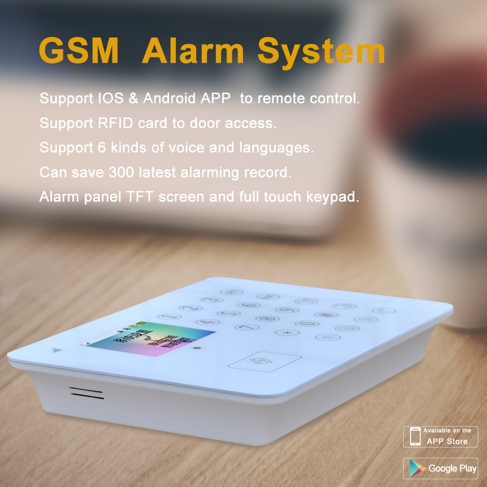 GSM Best Full Touch Keyboard TFT App IOS Andriod Home Wireless Burglar Alarm Security System manufacturer