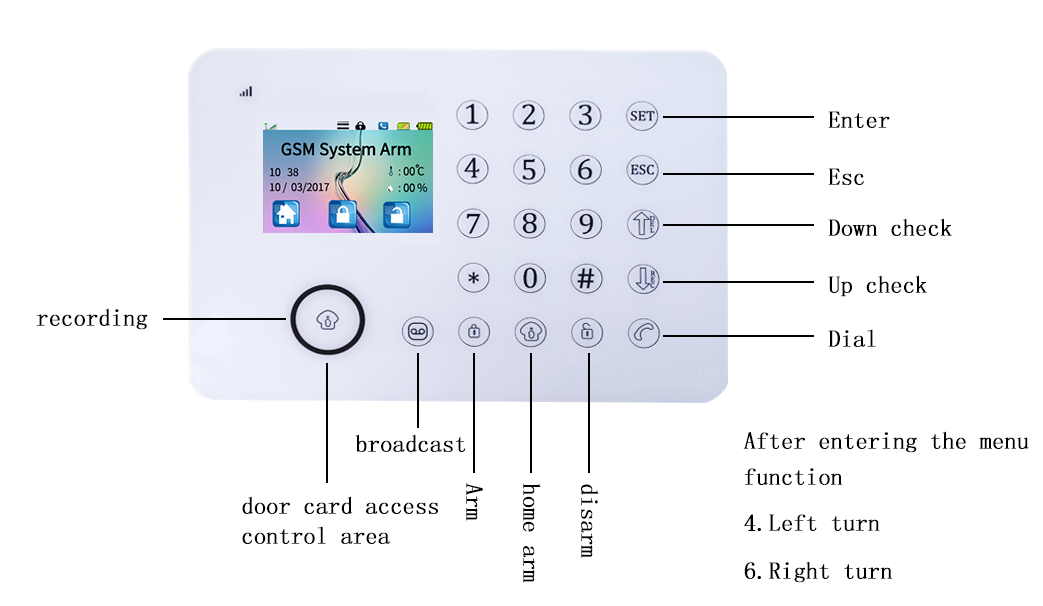 TFT PSTN Smart burglar home alarm control system with APP Automatic control BL911