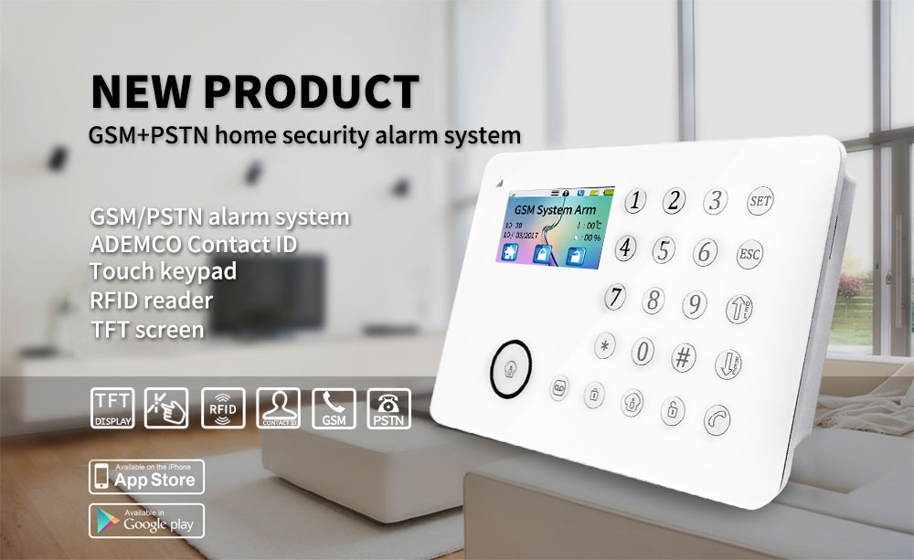 TFT PSTN Smart burglar home alarm control system with APP Automatic control BL911