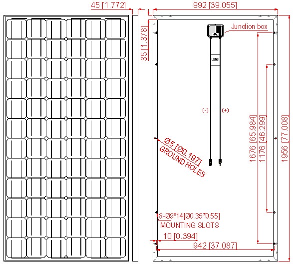 High Efficiency Mono Solar Panel 320W310W300W72